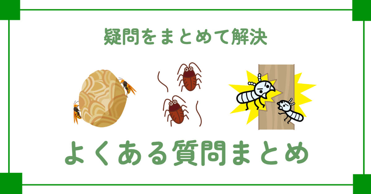 害虫・害獣駆除でよくある質問まとめ